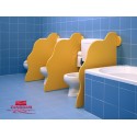 Pannello divisorio WC Privacy sagomato in polietilene colorato 74 x 90 cm