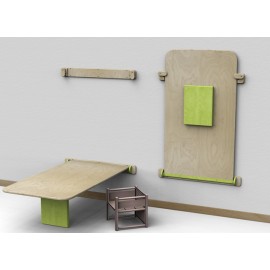 Tavolo rettangolare Fantasmino standard in legno multistrato 120 x 65 x 42/52 cm by TANGRAM di 2H arredi per asilo