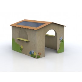 I giochi di ruolo Casetta Betta per bambini in legno con ingresso e finesta