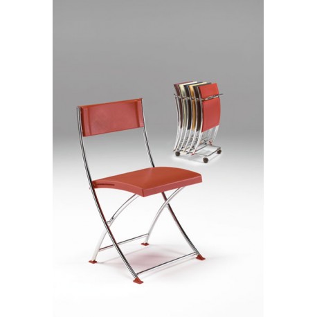 Carrello Lem per sedia pieghevole capacità n 6 sedie 40 x 56 x 97 cm by TANGRAM di 2H arredi per asilo